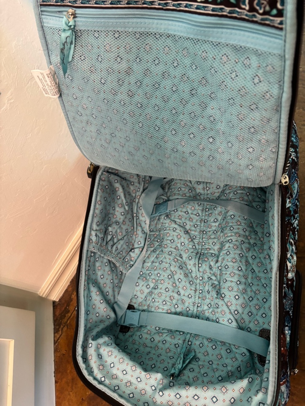 Vera Bradley Retired Print Java Blue Y2K 8pc Rolling Paisley Luggage Set - Picture 8 of 16